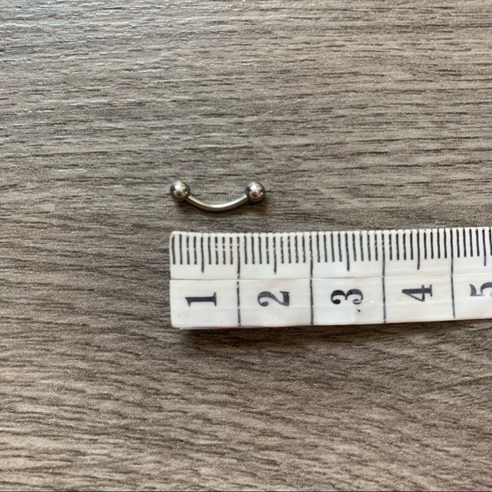 curved barbell earring